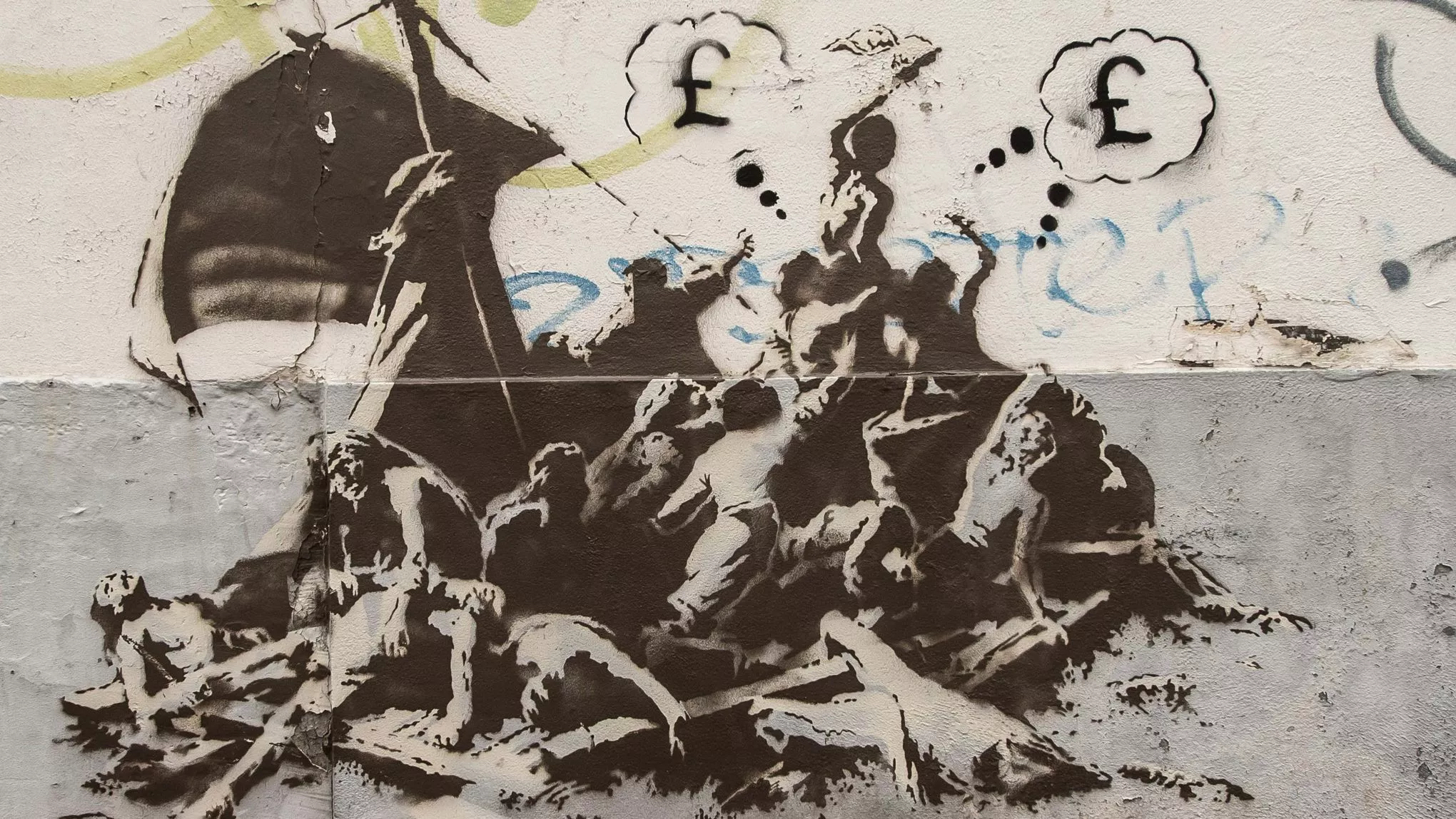 Le radeau de la méduse, revisité par Banksy