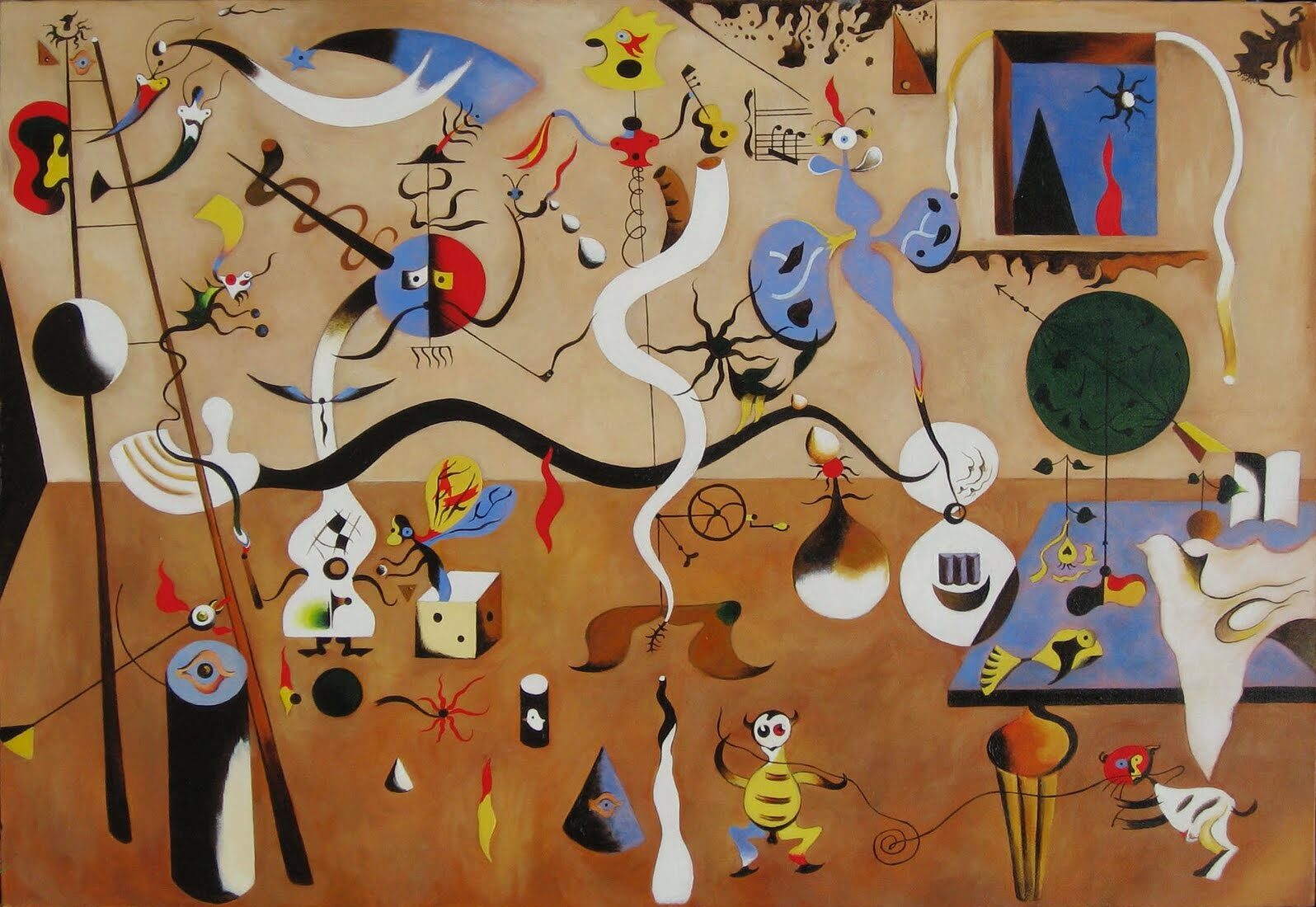 Joan Miró, Le Carnaval d’Arlequin (huile sur toile, 1924-25)